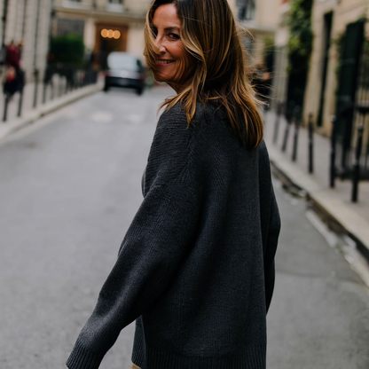 Suéter coreano de forro polar extragrande